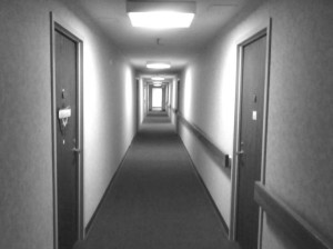 hallway-b-w